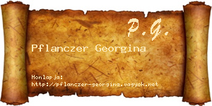 Pflanczer Georgina névjegykártya